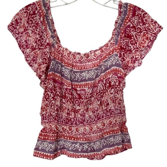 Aqua Set - Top & Wide Leg Pants Smocked Palazzo Pants Boho Hippie Womens Size XS - Picture 4 of 15